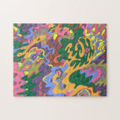 abstracte gouden kunst legpuzzel (Horizontaal)