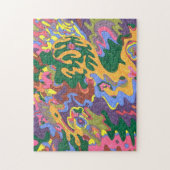 abstracte gouden kunst legpuzzel (Verticaal)