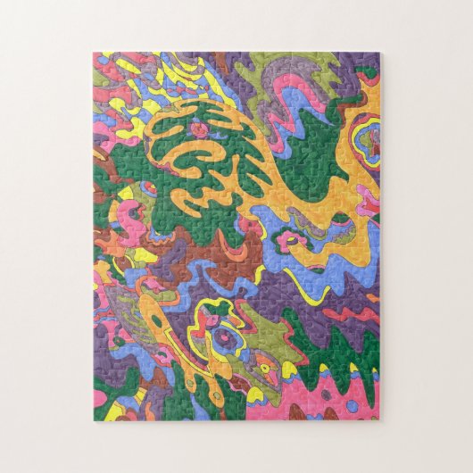 abstracte gouden kunst legpuzzel (Verticaal)