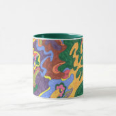 abstracte gouden kunst mok (Midden)