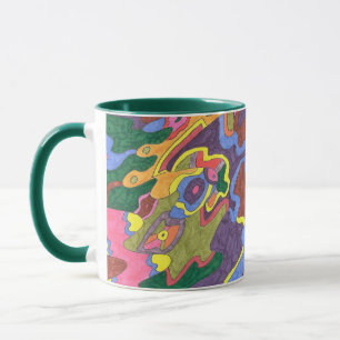 abstracte gouden kunst mok