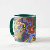 abstracte gouden kunst mok (Voorkant links)