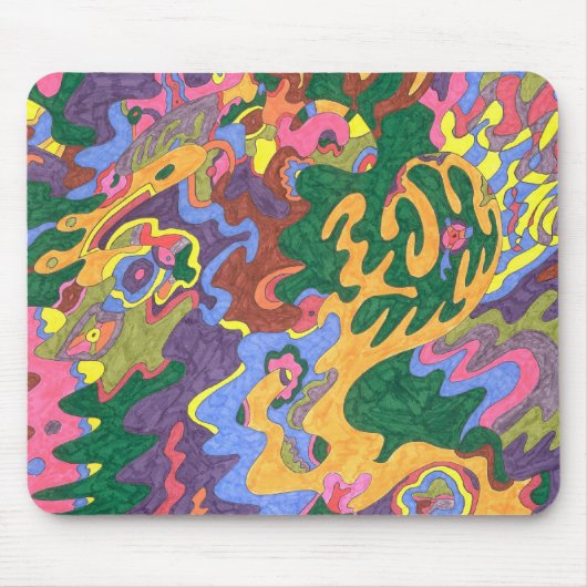 abstracte gouden kunst muismat (Voorkant)