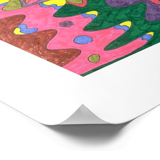 abstracte gouden kunst poster (Hoek)