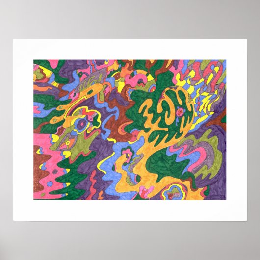 abstracte gouden kunst poster (Voorkant)