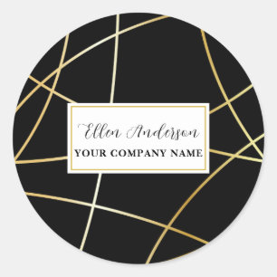 Abstracte gouden lijnen sticker