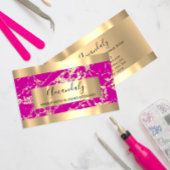 Abstracte gouden Lijst Modern Marmer Pink SPA Visitekaartje