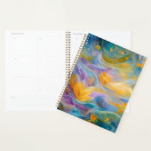 Abstracte Gouden Lotus Drijvende Bloemen Planner (Display)