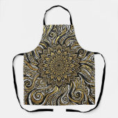 Abstracte Gouden Mandala Cirkel Schort (Voorkant)