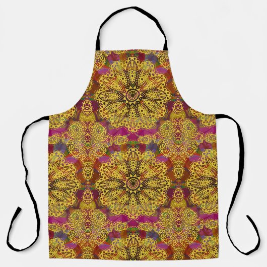 Abstracte Gouden Mandala Schort (Voorkant)