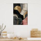 Abstracte gouden minimalistische print, Boho-print Poster (Keuken)