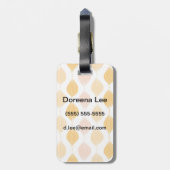 Abstracte gouden ogeenpatroonachtergrond bagagelabel (Achterkant verticaal)