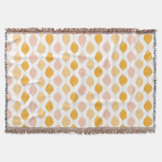 Abstracte gouden ogeenpatroonachtergrond deken (Voorkant)