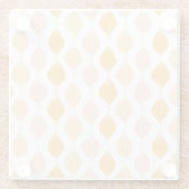 Abstracte gouden ogeenpatroonachtergrond glazen onderzetter (Achterkant)