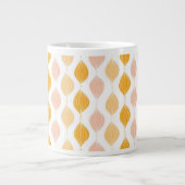 Abstracte gouden ogeenpatroonachtergrond grote koffiekop (Voorkant)