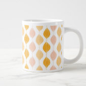 Abstracte gouden ogeenpatroonachtergrond grote koffiekop (Rechts)