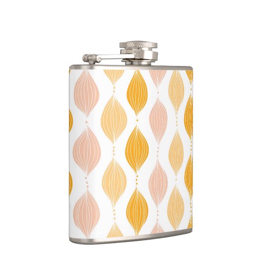 Abstracte gouden ogeenpatroonachtergrond heupfles (Rechts)