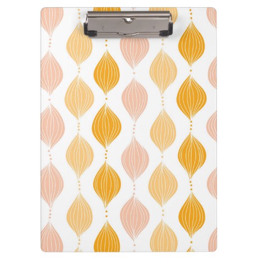 Abstracte gouden ogeenpatroonachtergrond klembord (Voorkant)