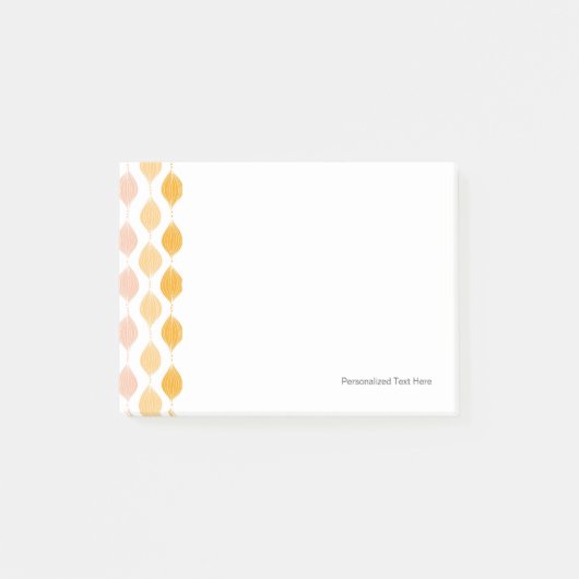 Abstracte gouden ogeenpatroonachtergrond post-it® notes (Voorkant)