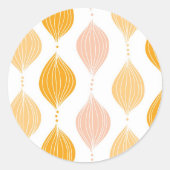 Abstracte gouden ogeenpatroonachtergrond ronde sticker (Voorkant)