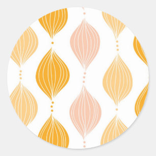 Abstracte gouden ogeenpatroonachtergrond ronde sticker
