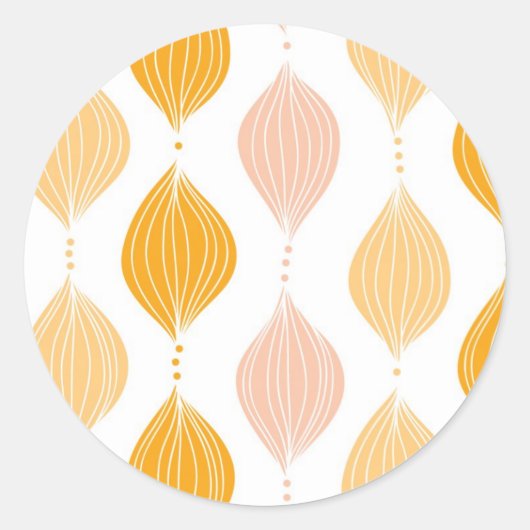 Abstracte gouden ogeenpatroonachtergrond ronde sticker (Voorkant)