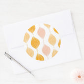 Abstracte gouden ogeenpatroonachtergrond ronde sticker (Envelop)