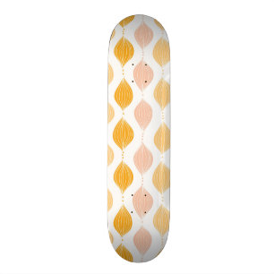 Abstracte gouden ogeenpatroonachtergrond skateboard