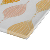 Abstracte gouden ogeenpatroonachtergrond snijplank (Hoek)