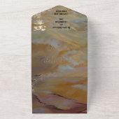 Abstracte gouden oneindige bruiloft all in one uitnodiging (Buitenkant)