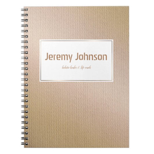 Abstracte gouden oppervlaktextuur notitieboek (Voorkant)