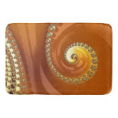 Abstracte gouden oranje verloop spiraal fractal badmat (Voorkant)