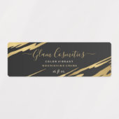 Abstracte gouden penseelstreeklabels labels (Design 2)