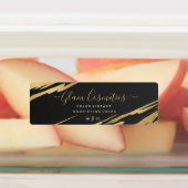 Abstracte gouden penseelstreeklabels labels (Aangebracht)