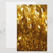 Abstracte gouden plafondkunst briefpapier (Voorkant / Achterkant)