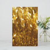 Abstracte gouden plafondkunst briefpapier (Staand voorkant)