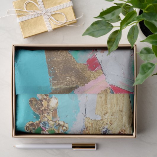 Abstracte gouden Queen Decoupage Vrouwen Geschiede Tissuepapier (Geschenk)