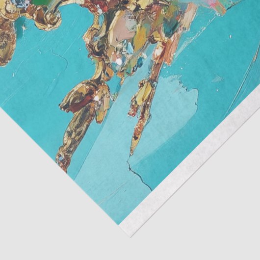 Abstracte gouden Queen Decoupage Vrouwen Geschiede Tissuepapier (Detail)