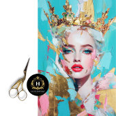 Abstracte gouden Queen Decoupage Vrouwen Geschiede Tissuepapier