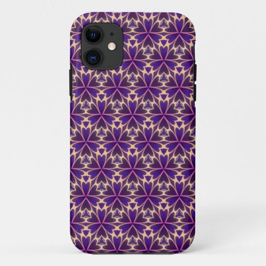 Abstracte gouden roze bloemen Case-Mate iPhone case (Achterkant)