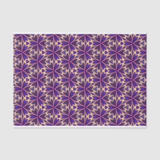 Abstracte gouden roze bloemen tissuepapier (Voorkant)