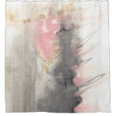 Abstracte gouden roze kunstschildering douchegordijn (Voorkant)