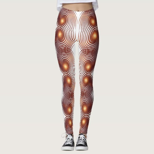Abstracte gouden spiraal. leggings (Voorkant)