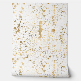 Abstracte gouden splatterstrepen behang