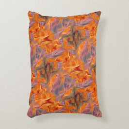 Abstracte gouden tamarin met gekruiste benen accent kussen