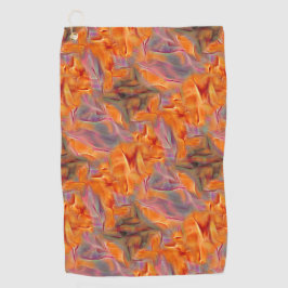 Abstracte gouden tamarin met gekruiste benen golfhanddoek