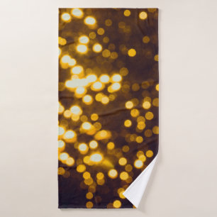 Abstracte gouden tas met zwarte achtergrond badhanddoek
