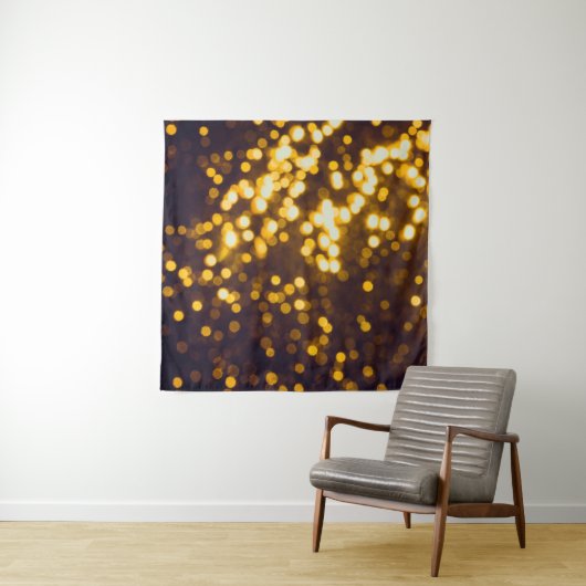 Abstracte gouden tas met zwarte achtergrond wandkleed (In Situ (horizontaal))