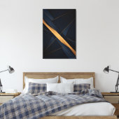 Abstracte Gouden Verbindingen Canvas Afdruk (Insitu (Slaapkamer))