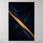 Abstracte Gouden Verbindingen Poster (Voorkant)